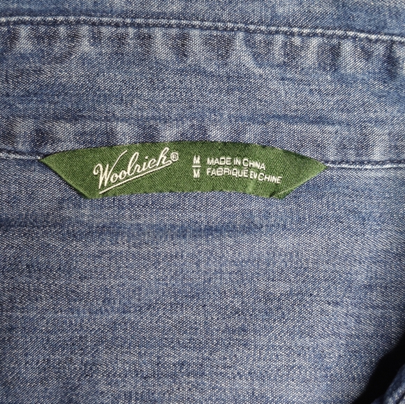 Vintage Woolrich Denim Jean Shirt - Medium - Picture 5 of 7
